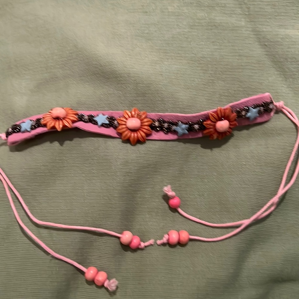 Flowers and stars Soft Material Bracelet